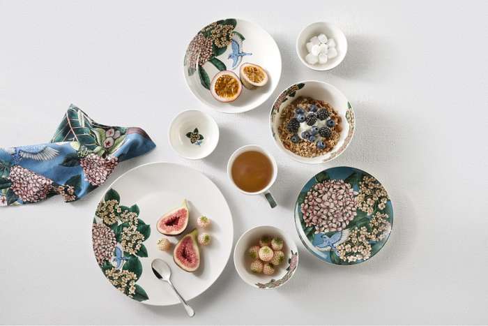 Тарелка обеденная, 27,5 см, фарфор P, белая, Гортензия, Reminisce MAXWELL & WILLIAMS MW413-YD0126