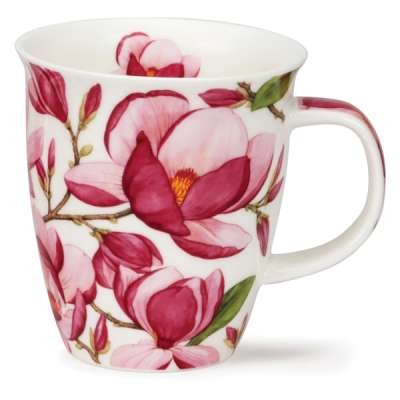 Кружка Dunoon Магнолия темно-розовая Невис 480 мл, фарфор костяной