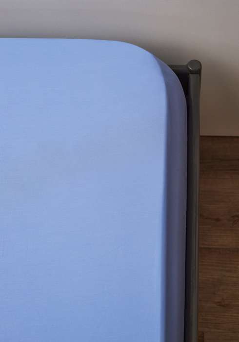 Простыня на резинке из премиального сатина сиреневого цвета из коллекции essential, 160х200х30 см Tkano TK24-FS0044