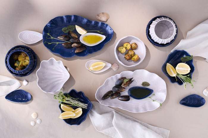 Блюдо сервировочное clams серого цвета из коллекции sea treasures Tkano TK25-TW_SRV0006