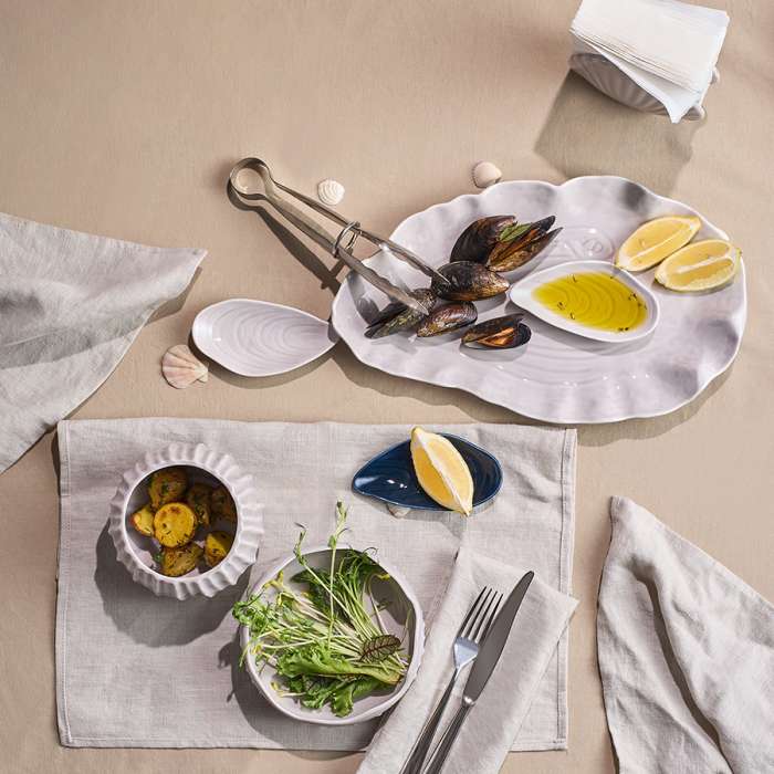 Блюдо сервировочное clams серого цвета из коллекции sea treasures Tkano TK25-TW_SRV0006