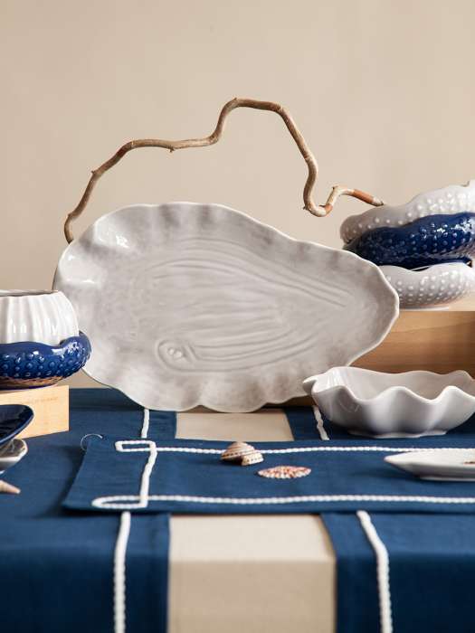Блюдо сервировочное clams серого цвета из коллекции sea treasures Tkano TK25-TW_SRV0006