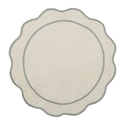 Салфетка под приборы anemone из коллекции trendy ruffles, D38 см, серый Tkano TK25-PM0004