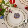 Салфетка под приборы anemone из коллекции trendy ruffles, D38 см, серый Tkano TK25-PM0004