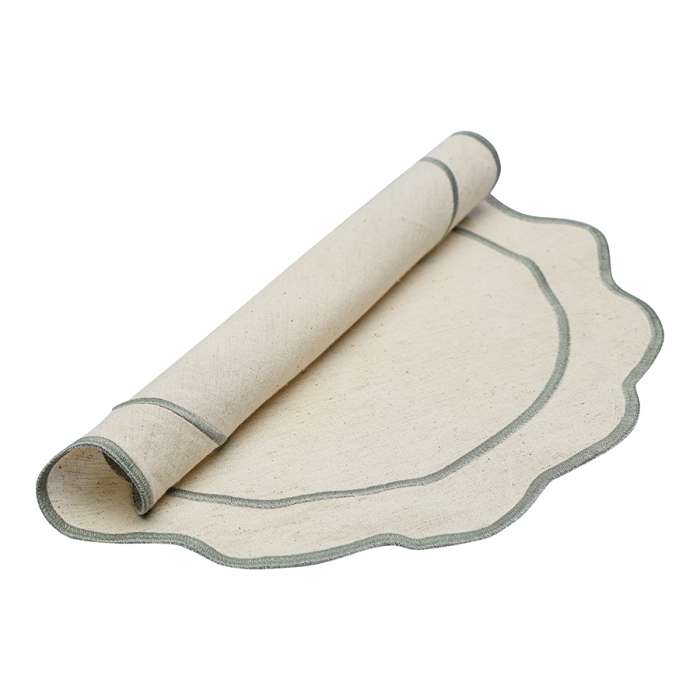 Салфетка под приборы anemone из коллекции trendy ruffles, D38 см, серый Tkano TK25-PM0004