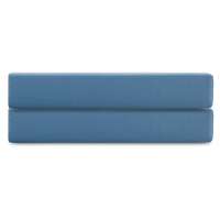 Простыня на резинке из премиального сатина джинсово-синего цвета из коллекции essential,  180х200х30 Tkano TK25-FS0005