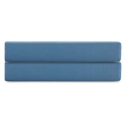 Простыня на резинке из премиального сатина джинсово-синего цвета из коллекции essential,  180х200х30 Tkano TK25-FS0005