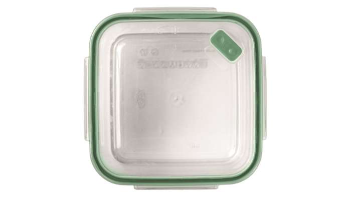 Контейнер квадратный SNIPS 800 мл, 15х15х7,5 см, для СВЧ и заморозки, зеленый, пластик