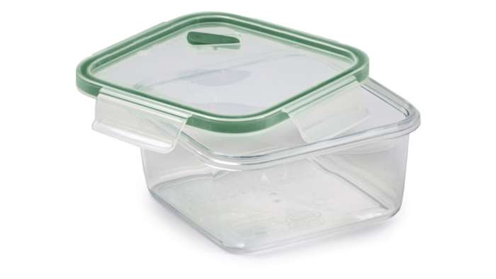 Контейнер квадратный SNIPS 800 мл, 15х15х7,5 см, для СВЧ и заморозки, зеленый, пластик