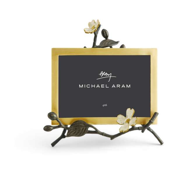Рамка для фото на подставке Michael Aram Цветок кизила 10х15 см, латунь