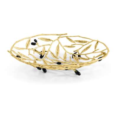 Блюдо Michael Aram Золотая оливковая ветвь 29х22 см