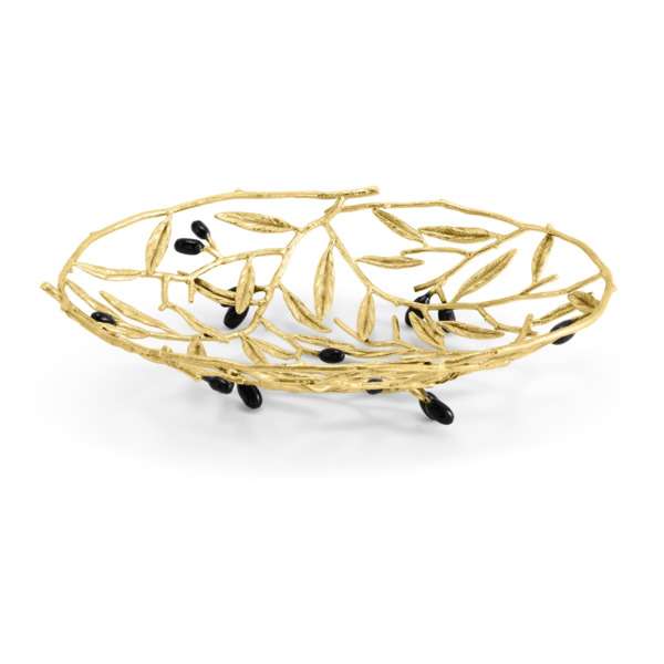 Блюдо Michael Aram Золотая оливковая ветвь 29х22 см