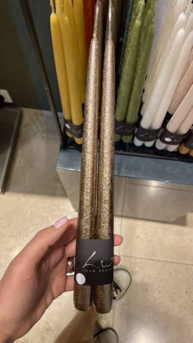 Набор свечей Luz your senses Рустик 30 см, 2 шт, вечернее золото металлик