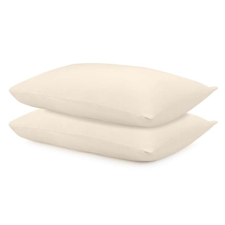 Набор из двух наволочек из сатина белого цвета из коллекции Essential, 50х70 см TKANO TK21-PC0001