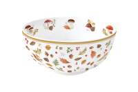 Салатник, 15х8 см, 600 мл, фарфор P, белый,Грибы и листья, Autumn Breeze EASY LIFE EL-R1191/AUBR