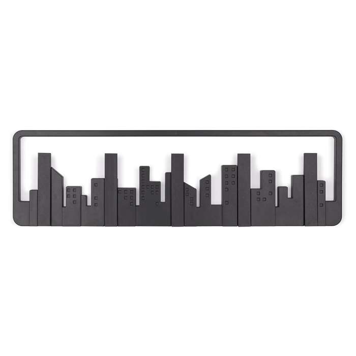 Вешалка настенная skyline, 50 см, черная, 5 крючков UMBRA 318190-040