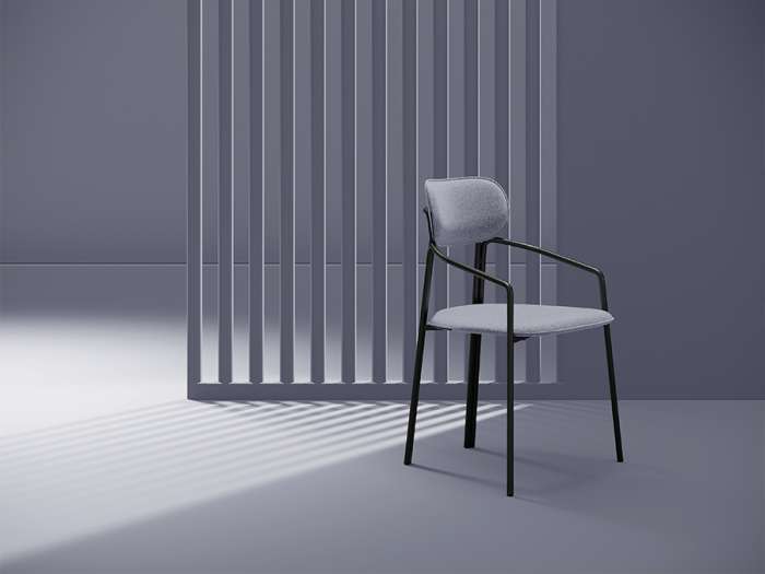 Стул ror, round, рогожка, черный/серый LATITUDE RORCHRBKBSKGR