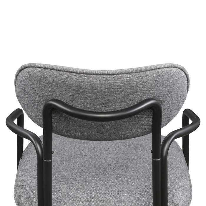 Стул ror, round, рогожка, черный/серый LATITUDE RORCHRBKBSKGR