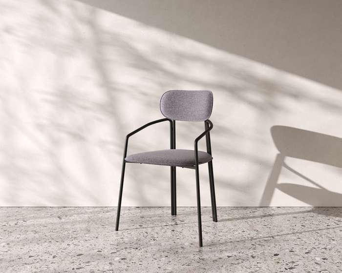 Стул ror, round, рогожка, черный/серый LATITUDE RORCHRBKBSKGR