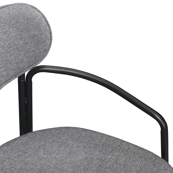 Стул ror, round, рогожка, черный/серый LATITUDE RORCHRBKBSKGR