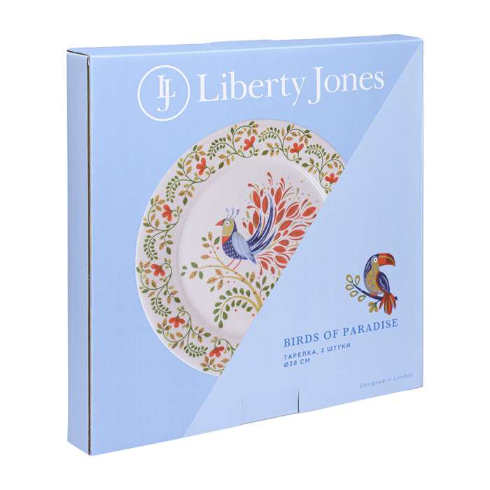 Набор тарелок toucan из коллекции birds of paradise в подарочной упаковке, D28 см, 2 шт. Liberty Jones LJ0000315