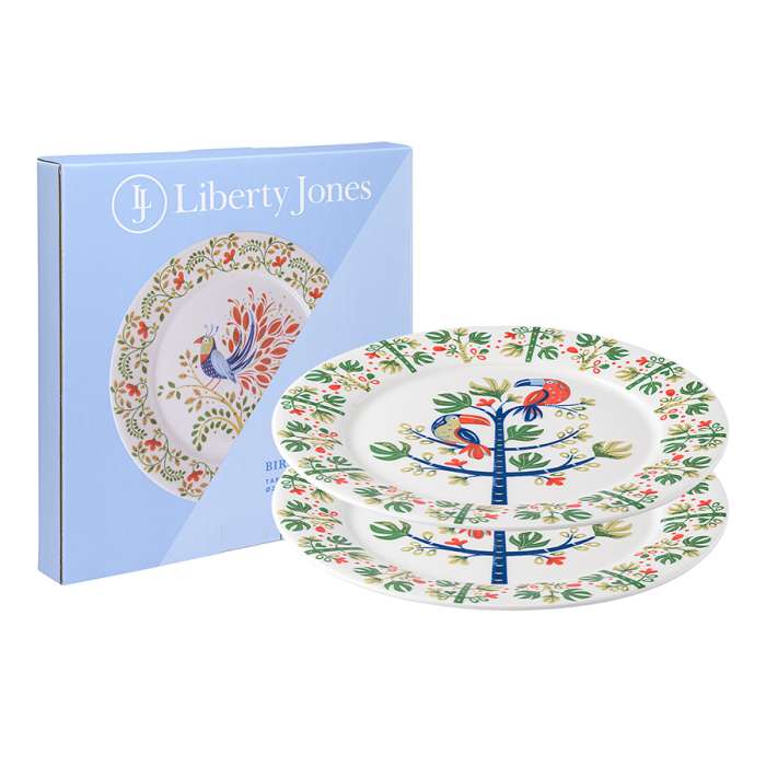 Набор тарелок toucan из коллекции birds of paradise в подарочной упаковке, D28 см, 2 шт. Liberty Jones LJ0000315