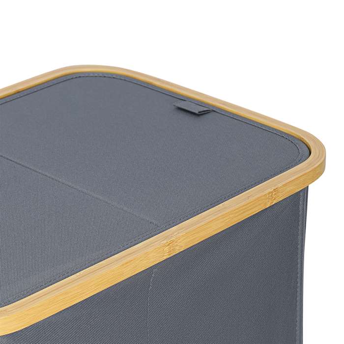 Корзина для белья с двумя отделениями neat twin, 53,5х33х53 см, серая Smart Solutions SS0000146