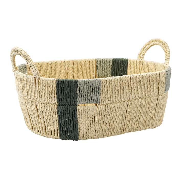 Корзина плетеная овальная bodhran sage из коллекции ethnic, размер s Tkano TK24-ST_BA0018