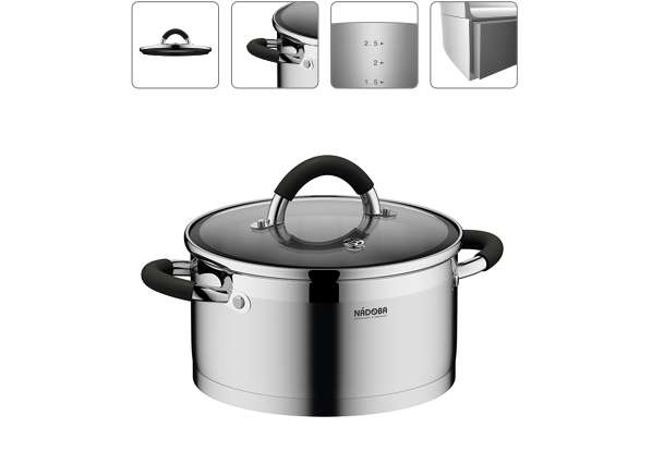 Кастрюля со стеклянной крышкой (3 л) OLINA 726412