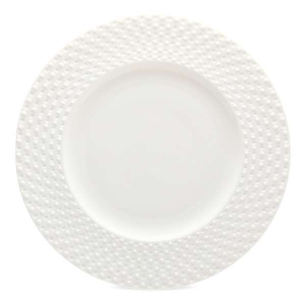 Тарелка закусочная Decor de table Капля 20,5 см, рельеф, фарфор, белая