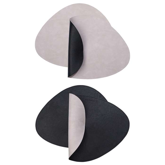 Набор из 4-х двухсторонних сервировочных салфеток drop, 33х41 см, черный/светло-серый Liberty Jones LJ0000424