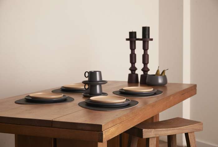 Набор из 4-х двухсторонних сервировочных салфеток drop, 33х41 см, черный/светло-серый Liberty Jones LJ0000424