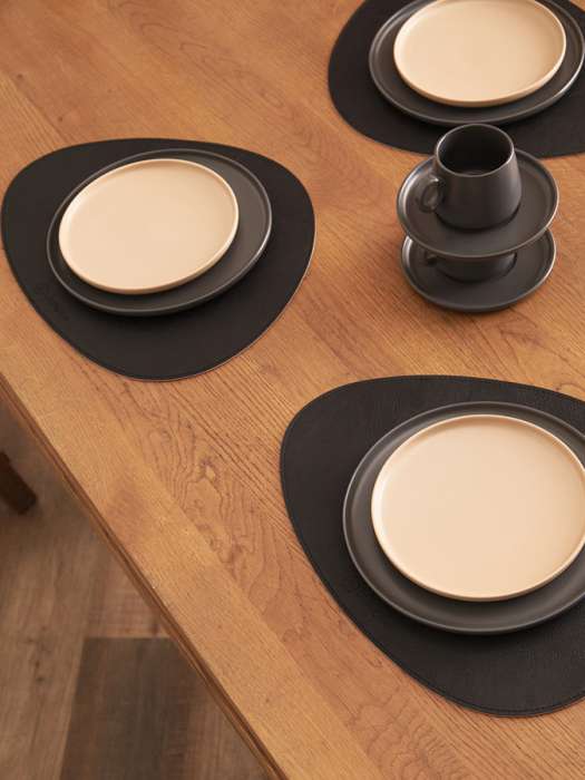 Набор из 4-х двухсторонних сервировочных салфеток drop, 33х41 см, черный/светло-серый Liberty Jones LJ0000424