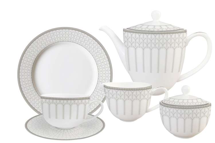 Чайный сервиз Ривьера, 6 персон, 21 предмет ANNA LAFARG EMILY AL-1006/21-E11