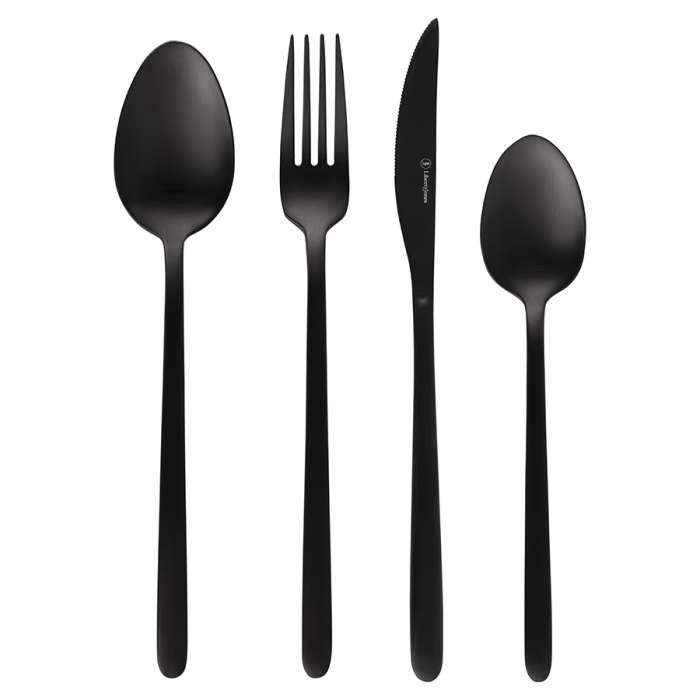 Набор столовых приборов pure, черные матовые, 16 пред. Liberty Jones LJ0000492