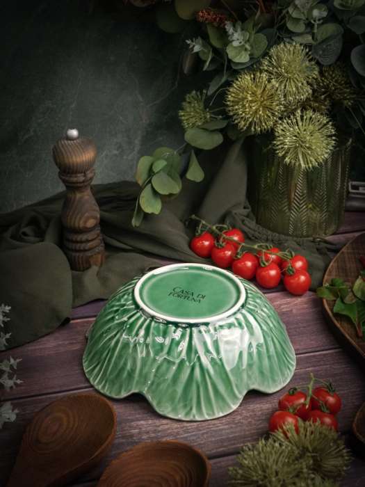 Салатник d 22,5 см h 7 см, Cabbage CASA DI FORTUNA CDF CB04