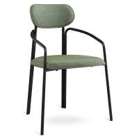 Стул ror, round, рогожка, черный/зеленый LATITUDE RORCHRBKBSKGRN