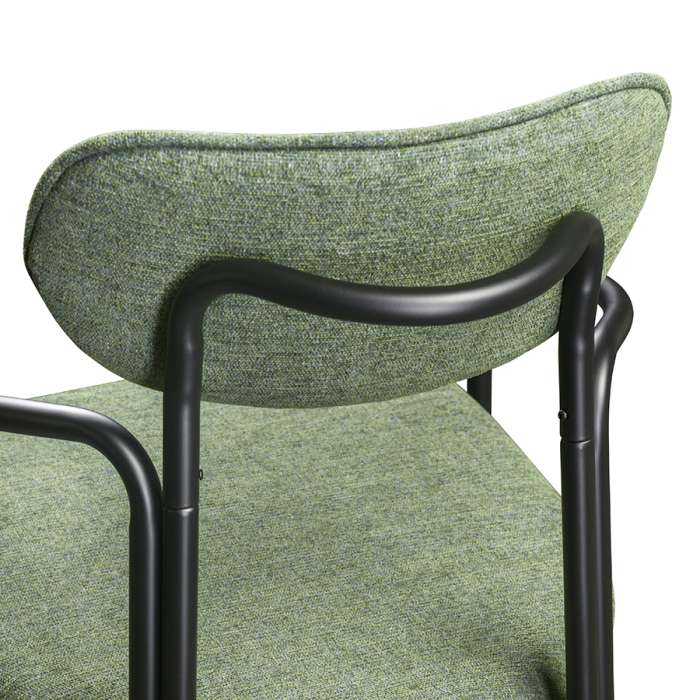 Стул ror, round, рогожка, черный/зеленый LATITUDE RORCHRBKBSKGRN