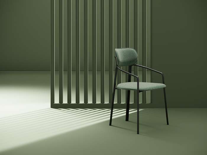 Стул ror, round, рогожка, черный/зеленый LATITUDE RORCHRBKBSKGRN