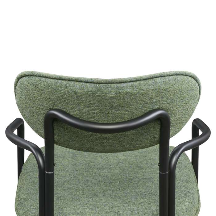 Стул ror, round, рогожка, черный/зеленый LATITUDE RORCHRBKBSKGRN