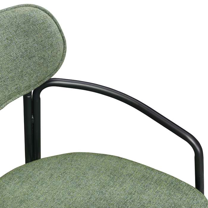 Стул ror, round, рогожка, черный/зеленый LATITUDE RORCHRBKBSKGRN