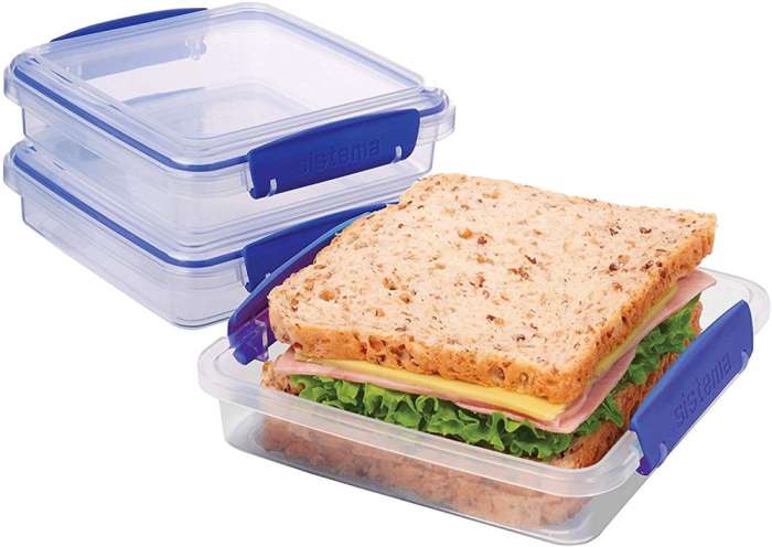 Набор контейнеров для сэндвичей 450 мл (3шт) SISTEMA KLIP IT 1643