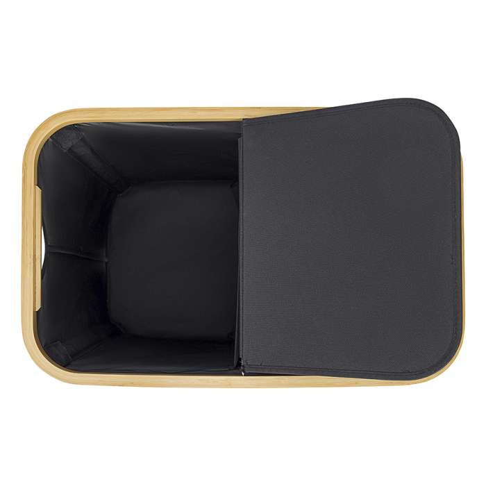 Корзина для белья с двумя отделениями neat twin, 53,5х33х53 см, черная Smart Solutions SS0000147