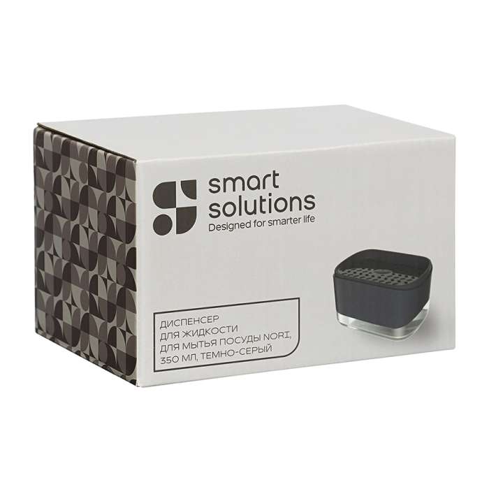 Диспенсер для жидкости для мытья посуды nori, 350 мл, темно-серый Smart Solutions SS0000225