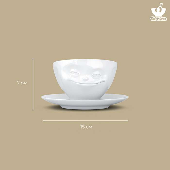 Чайная пара grinning, 200 мл, белая Tassen T01.41.01