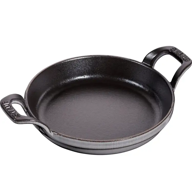 Сковорода круглая 16 см с 2-мя ручками серый графит STAUB 1301618