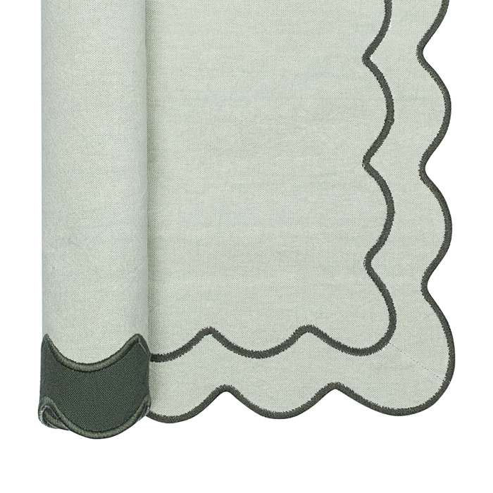 Салфетка под приборы с контрастным кантом зеленого цвета из коллекции trendy ruffles, 35х45 см Tkano TK25-PM0008