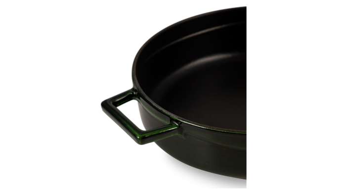 Кастрюля с крышкой низкая LAVA d24 см, 2,5 л, чугун, зеленая LV Y ST 24 PR K2 Green