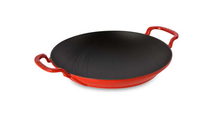 Сковорода Вок LAVA d38 см, 5,3 л, чугун, красная