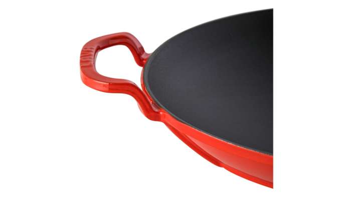 Сковорода Вок LAVA d38 см, 5,3 л, чугун, красная